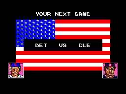 Reggie Jackson Baseball (SEGA Master System) screenshot: The teams are chosen...