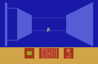 Escape from the Mindmaster (Atari 2600) screenshot: Must avoid the Alien Stalker