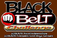 Black Belt Challenge (Game Boy Advance) screenshot: Title screen
