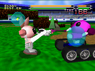 Robo Pit (SEGA Saturn) screenshot: The robots in this game might look cute, but they pack a punch.