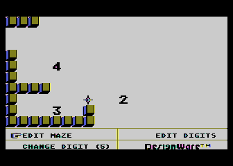 Math Maze (Atari 8-bit) screenshot: You can also build your own math mazes