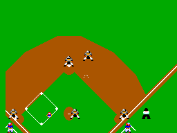 Reggie Jackson Baseball (SEGA Master System) screenshot: Home run on the way...
