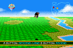 Dragon Ball Z: Buu's Fury (Game Boy Advance) screenshot: Flying around the world map.