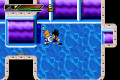 Dragon Ball Z: Buu's Fury (Game Boy Advance) screenshot: Vegeta inside Babidi's ship fighting enemies.