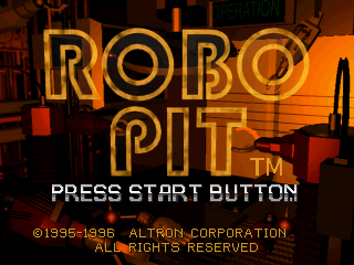 Robo Pit (SEGA Saturn) screenshot: Title screen.