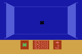 Escape from the Mindmaster (Atari 2600) screenshot: Now I just need to put this peg into this hole