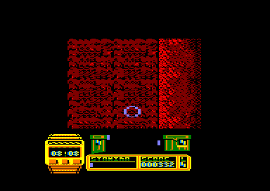 Butcher Hill (Amstrad CPC) screenshot: Bumped into some foilage