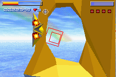 Star X (Game Boy Advance) screenshot: Some keen maneuvering is needed