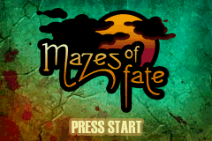 Mazes of Fate (Game Boy Advance) screenshot: Title screen