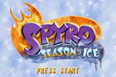 Spyro: Season of Ice (Game Boy Advance) screenshot: Title screen