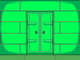 Phantasy Star (SEGA Master System) screenshot: A typical dungeon door
