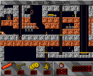 Lost in Mine (Amiga) screenshot: Start of level 6