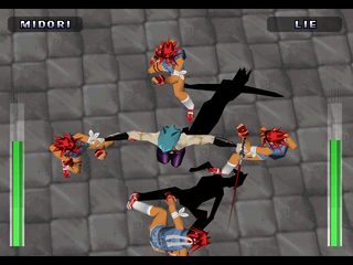 Evil Zone (PlayStation) screenshot: Midori special attack