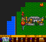 Heroes of Might and Magic (Game Boy Color) screenshot: World with enemies and resources