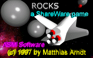 Rocks (DOS) screenshot: Title screen