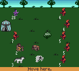 Heroes of Might and Magic (Game Boy Color) screenshot: Kill orcs!