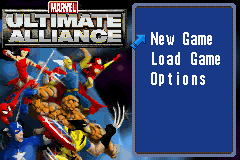 Marvel Ultimate Alliance (Game Boy Advance) screenshot: Title screen