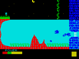 Sir Fred (ZX Spectrum) screenshot: Learn to swim