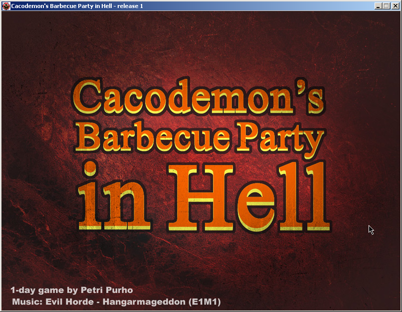 Cacodemon's Barbecue Party in Hell (Windows) screenshot: Title screen
