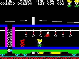 Stop the Express (ZX Spectrum) screenshot: Stage 2 began.