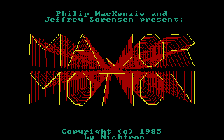 Major Motion (Atari ST) screenshot: The title screen