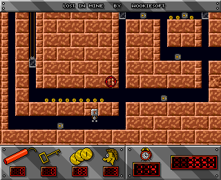Lost in Mine (Amiga) screenshot: No heavy machinery on board