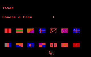 Caesar (Atari ST) screenshot: Select your flag