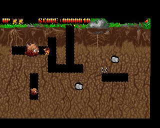 Dugger (Amiga) screenshot: Ready to pop!