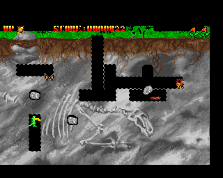Dugger (Amiga) screenshot: Squish!