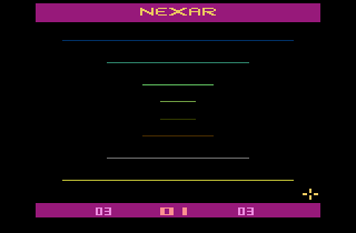 The Challenge of... NEXAR (Atari 2600) screenshot: Title screen