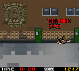 Tony Hawk's Pro Skater 2 (Game Boy Color) screenshot: That really hurts.