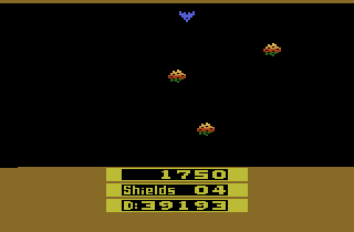 Rescue Terra I (Atari 2600) screenshot: I am fighting through the meteor storm