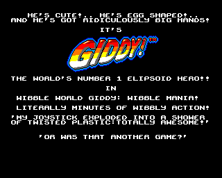 Wibble World Giddy: Wibble Mania! (Amiga) screenshot: Title screen