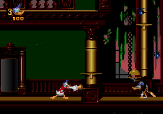 Maui Mallard in Cold Shadow (Genesis) screenshot: Some sort of duck zombie enemy