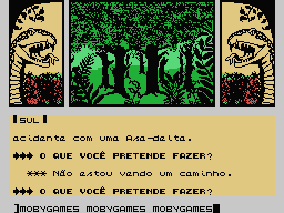 A Lenda da Gávea (MSX) screenshot: Lost in the woods