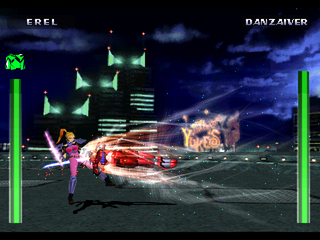Evil Zone (PlayStation) screenshot: Erel vs. Danzaiver