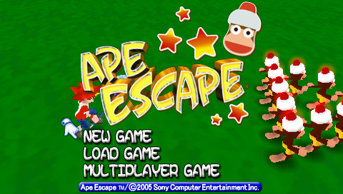 Ape Escape: On the Loose (PSP) screenshot: Title screen (European version)