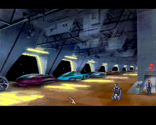 Universe (Amiga) screenshot: Hanger of spaceliner.