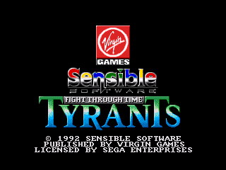 Mega lo Mania (Genesis) screenshot: Title screen (US version)