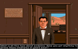 It Came from the Desert (Amiga) screenshot: The mayor.