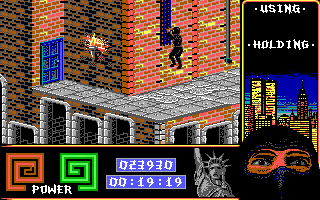 Last Ninja 2: Back with a Vengeance (DOS) screenshot: Level 3, "The Sewers": Starting Point.