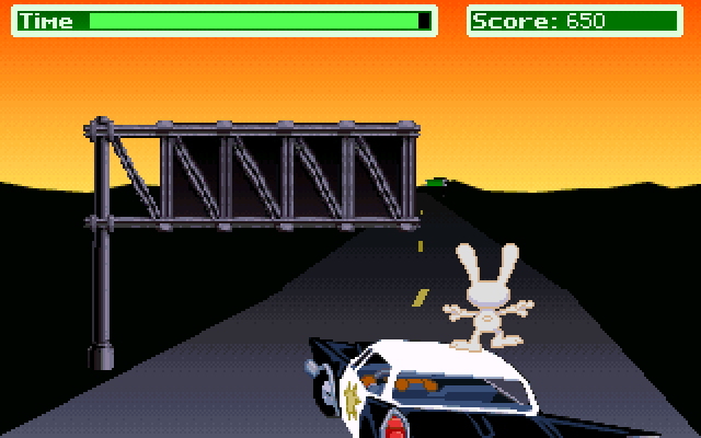 Sam & Max: Hit the Road (Windows) screenshot: Hit the road minigame