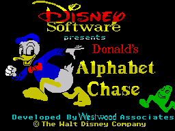 Donald's Alphabet Chase (ZX Spectrum) screenshot: Loading screen