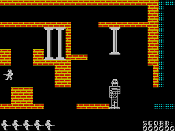 Tomb of Syrinx (ZX Spectrum) screenshot: Going left from the start this time
