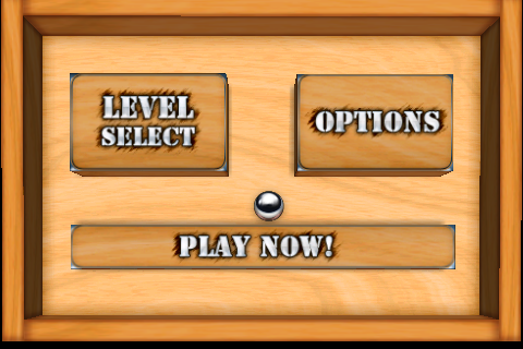 Wooden Labyrinth 3D (iPhone) screenshot: Main menu