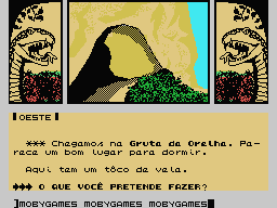 A Lenda da Gávea (MSX) screenshot: Gruta da Orelha ("Ear's Grotto")