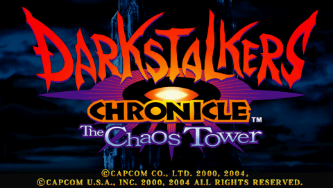 Darkstalkers Chronicle: The Chaos Tower (PSP) screenshot: Title screen