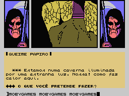 A Lenda da Gávea (MSX) screenshot: Inside the rock