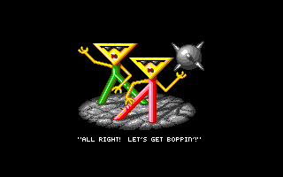 Boppin' (Amiga) screenshot: Intro - Let's get boppin'!