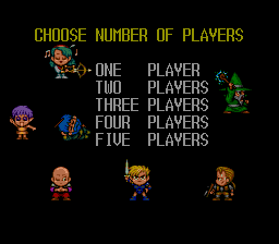 Dungeon Explorer II (TurboGrafx CD) screenshot: The game supports up to five players!